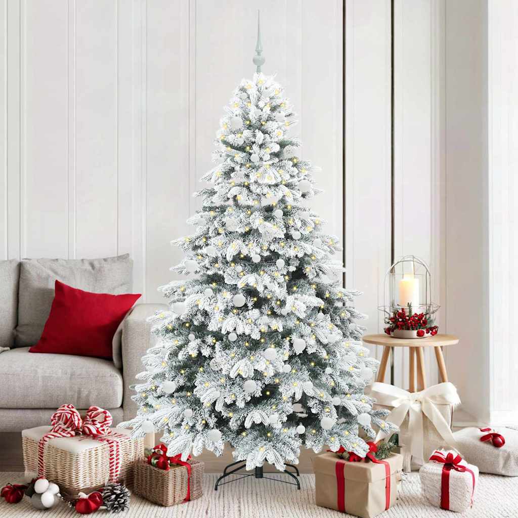 Sapin de Noël artificiel avec 300 LED Blanc 180 cm PE et PVC - XIOS