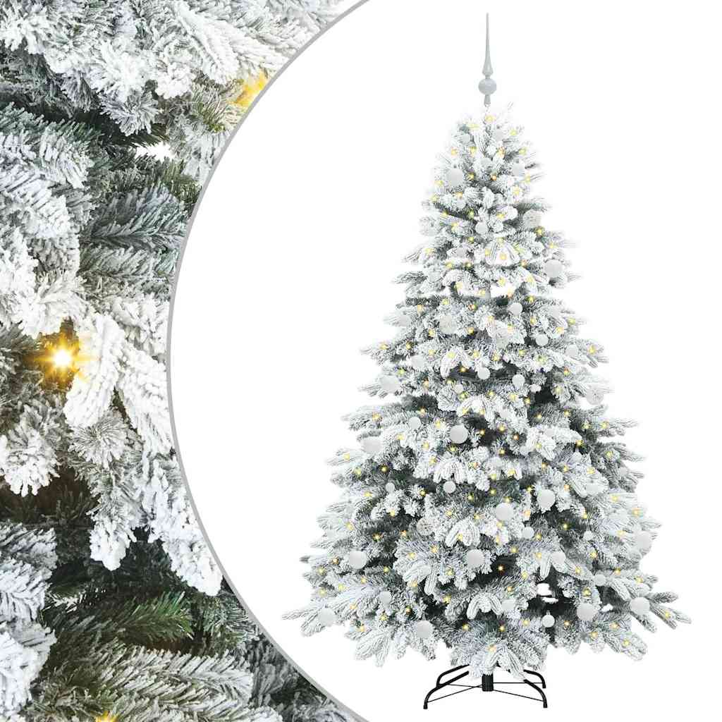 Sapin de Noël artificiel avec 300 LED Blanc 180 cm PE et PVC - XIOS