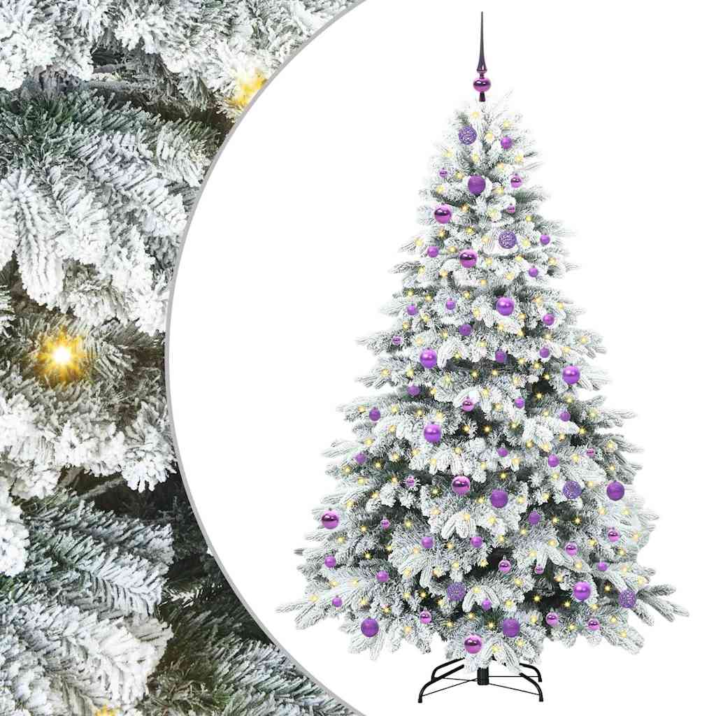 Sapin de Noël artificiel avec 300 LED Blanc 180 cm PE et PVC - XIOS