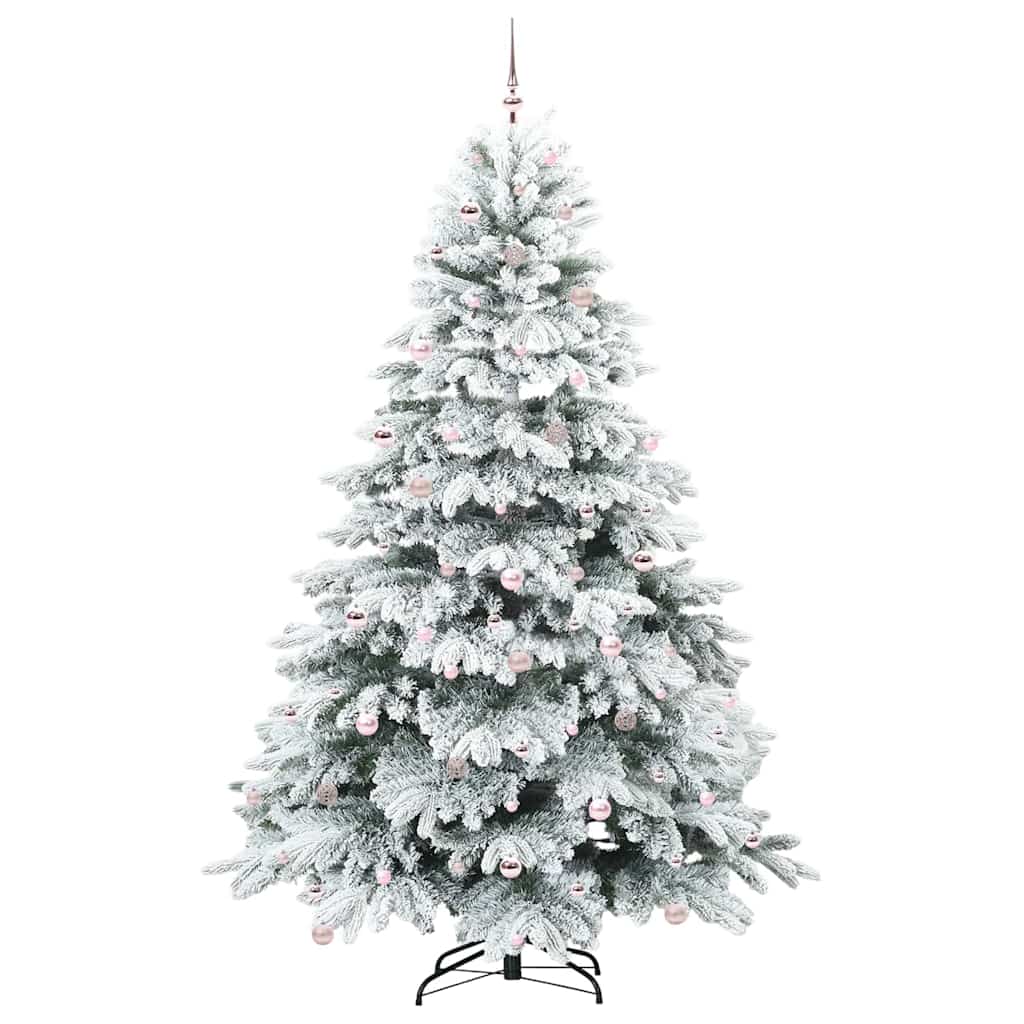Sapin de Noël artificiel avec 300 LED Blanc 240 cm PE et PVC