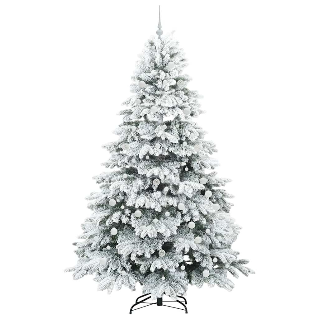 Sapin de Noël artificiel avec 300 LED Blanc 240 cm PE et PVC