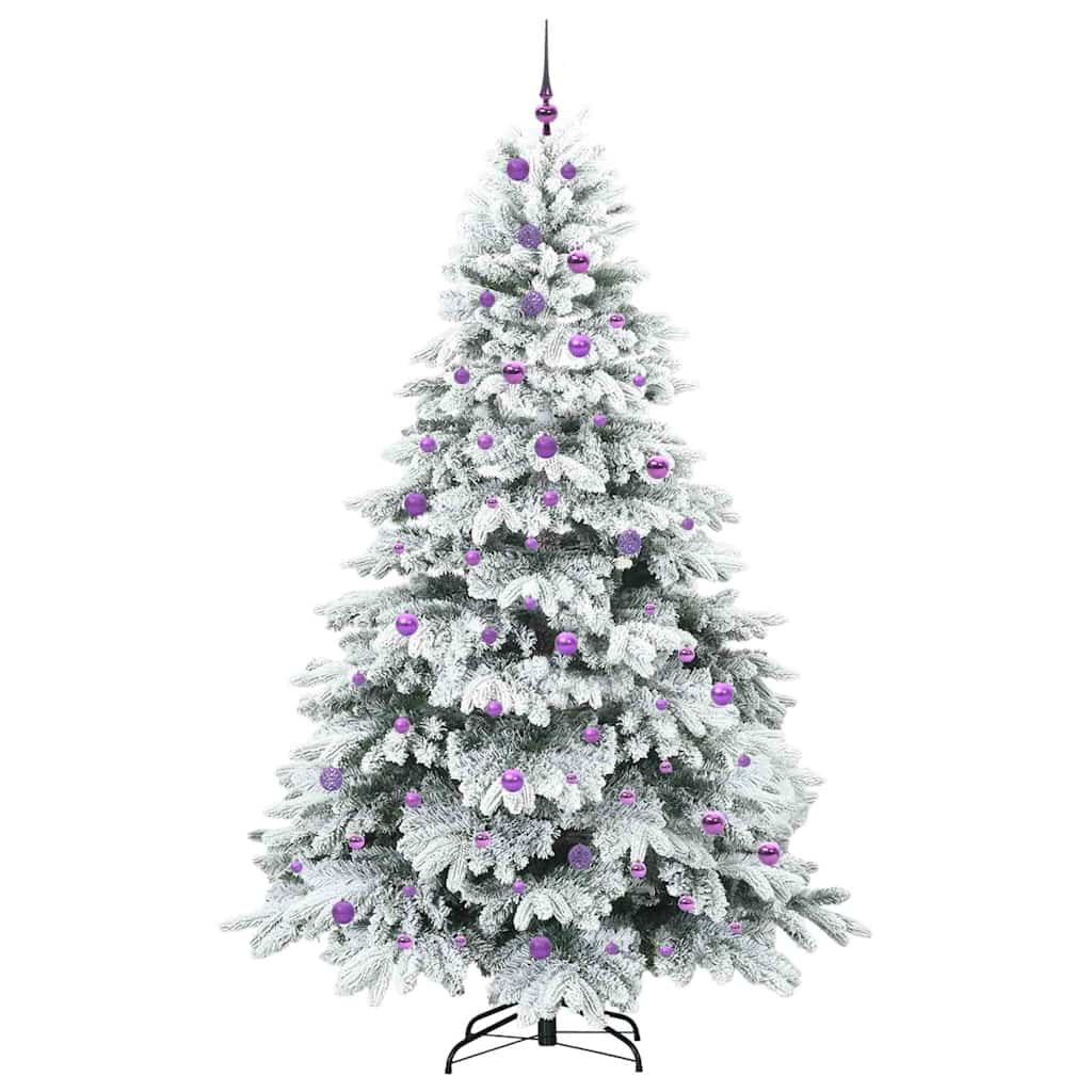 Sapin de Noël artificiel avec 300 LED Blanc 240 cm PE et PVC