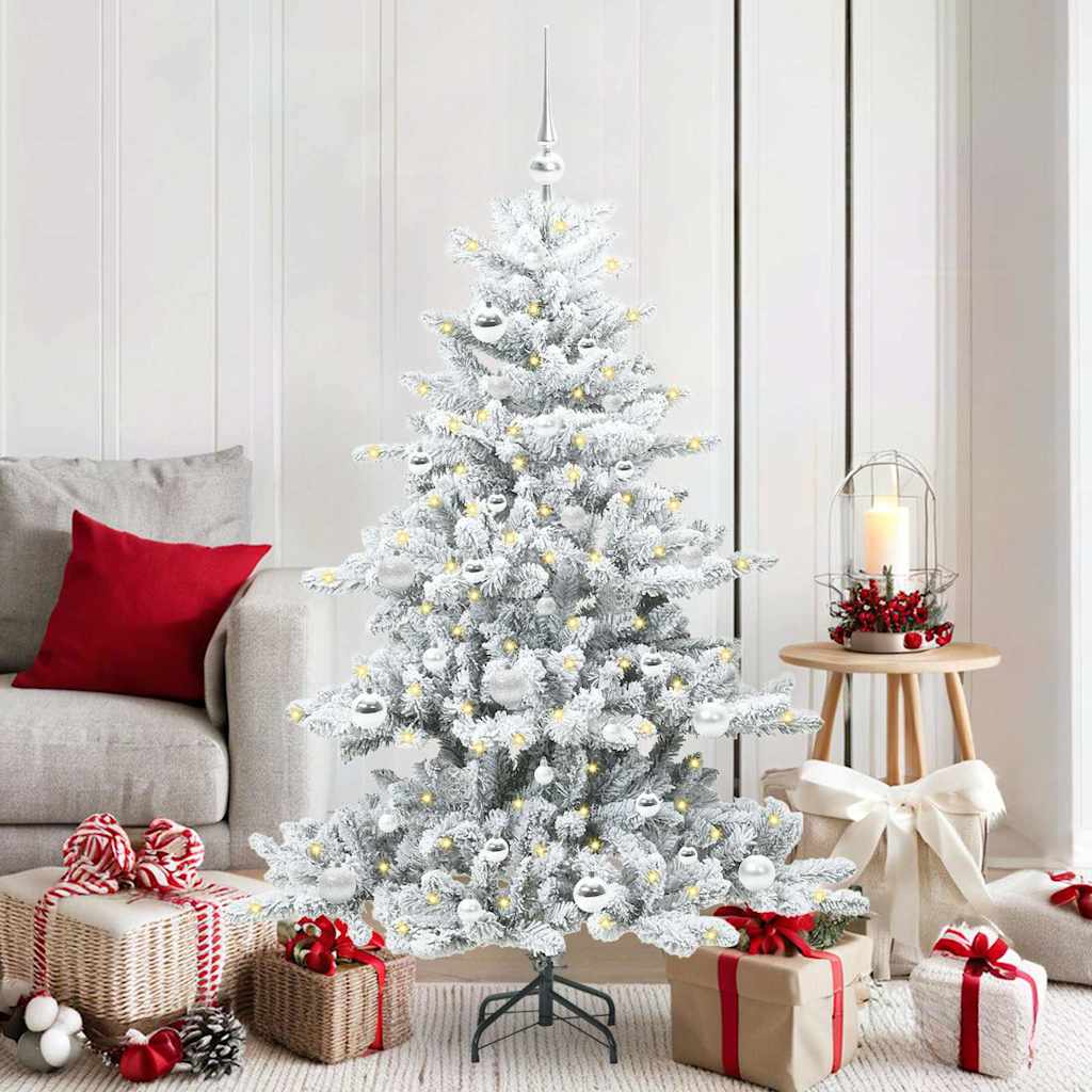 Sapin de Noël Artificiel à Branches Articulées Blanc 150 cm PVC - XIOS