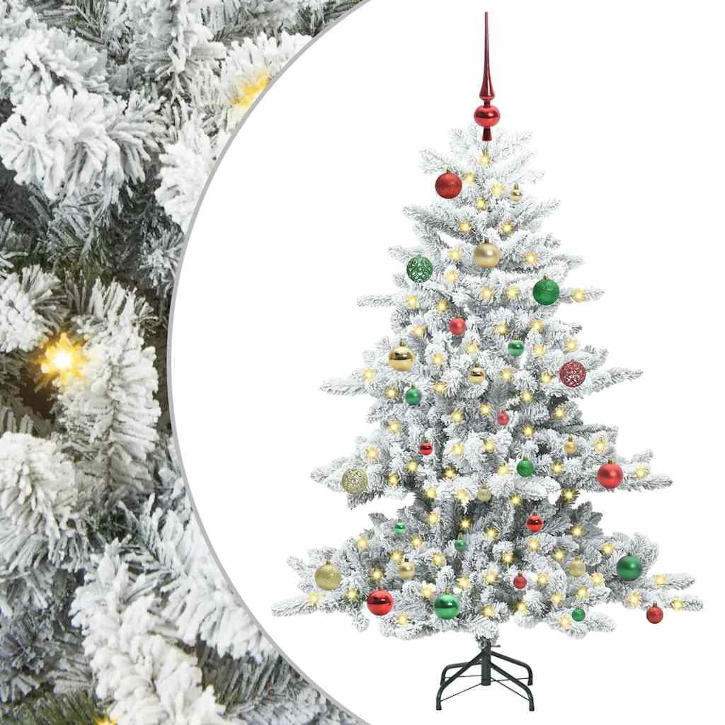 Sapin de Noël Artificiel à Branches Articulées Blanc 150 cm PVC - XIOS