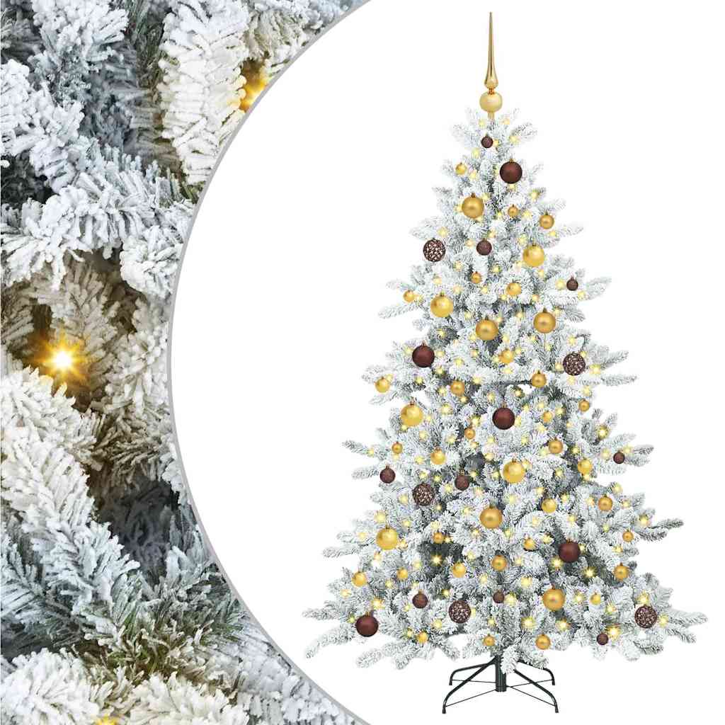 Sapin de Noël Artificiel à Branches Articulées Blanc 180 cm