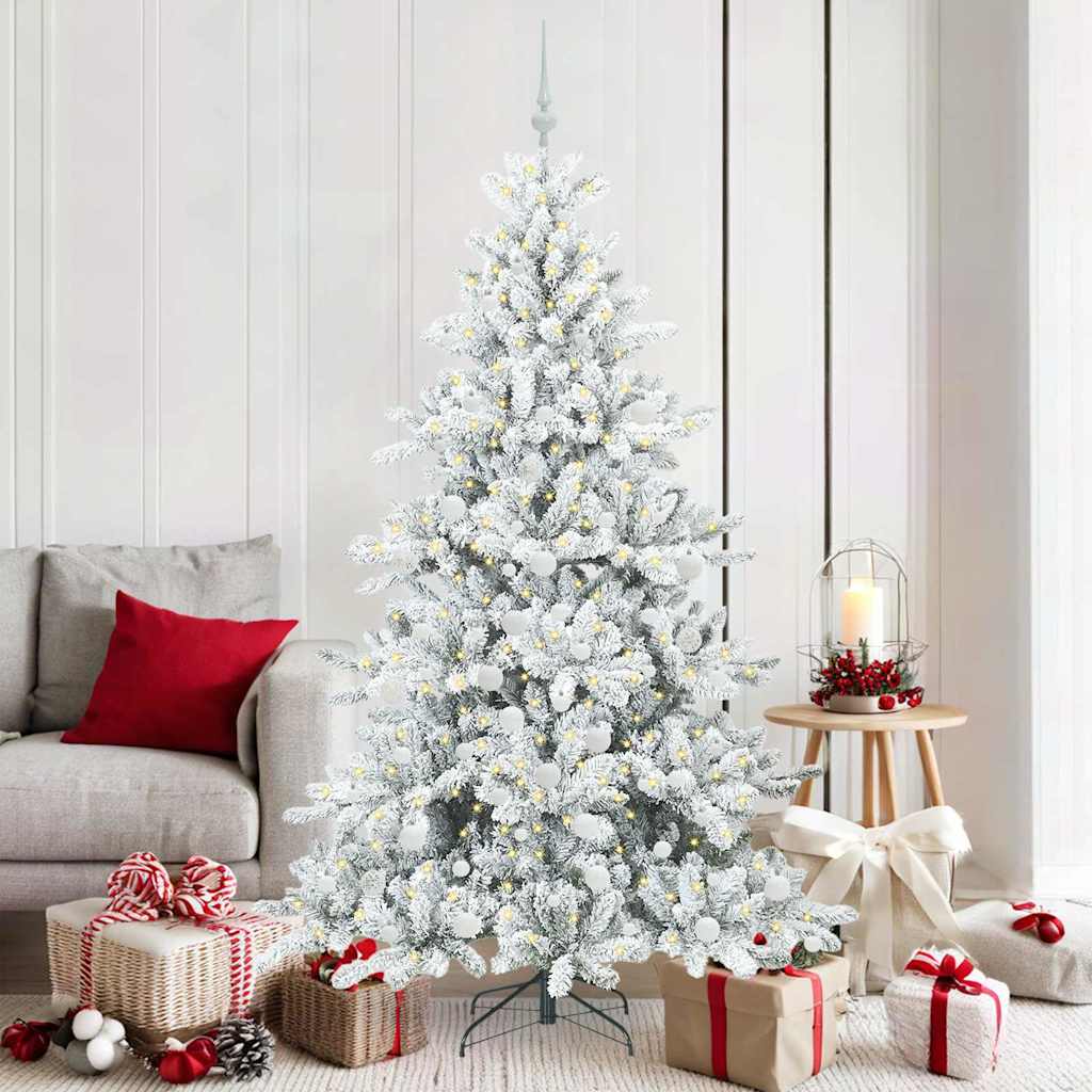 Sapin de Noël Artificiel à Branches Articulées Blanc 180 cm PVC - XIOS