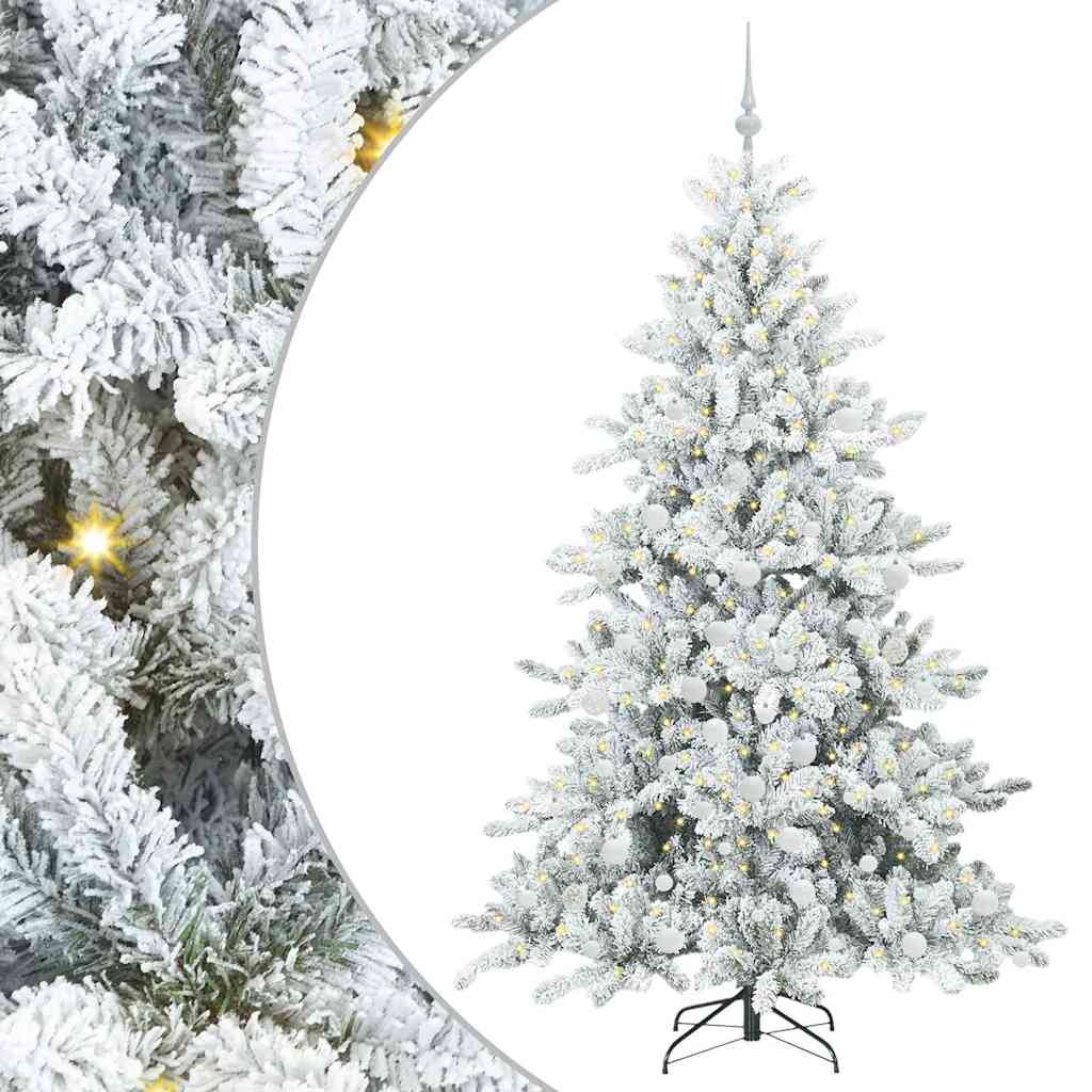 Sapin de Noël Artificiel à Branches Articulées Blanc 180 cm PVC - XIOS
