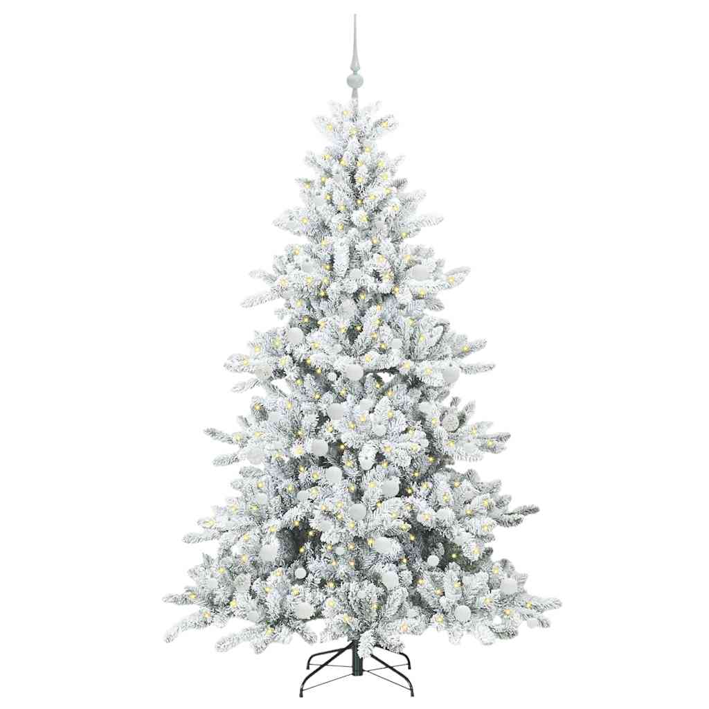 Sapin de Noël Artificiel à Branches Articulées Blanc 180 cm PVC - XIOS