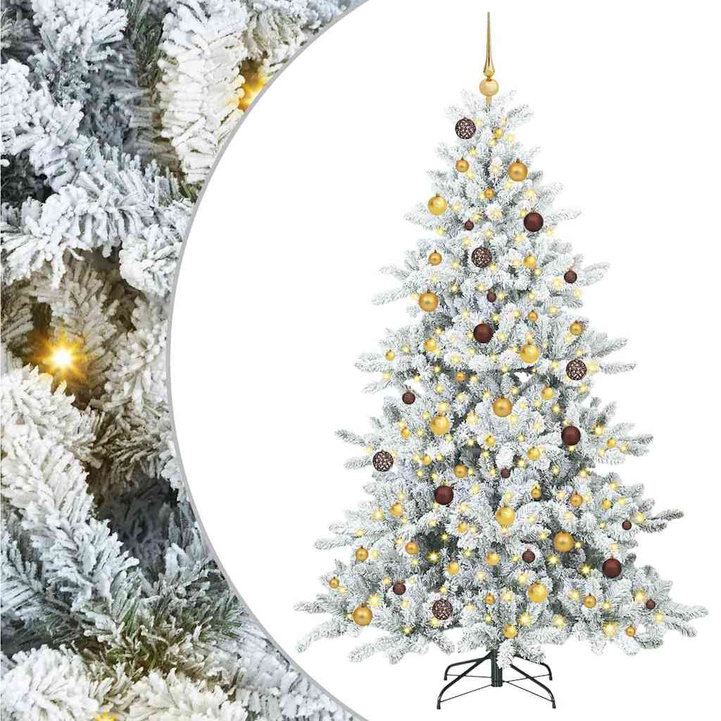 Sapin de Noël Artificiel à Branches Articulées Blanc 210 cm