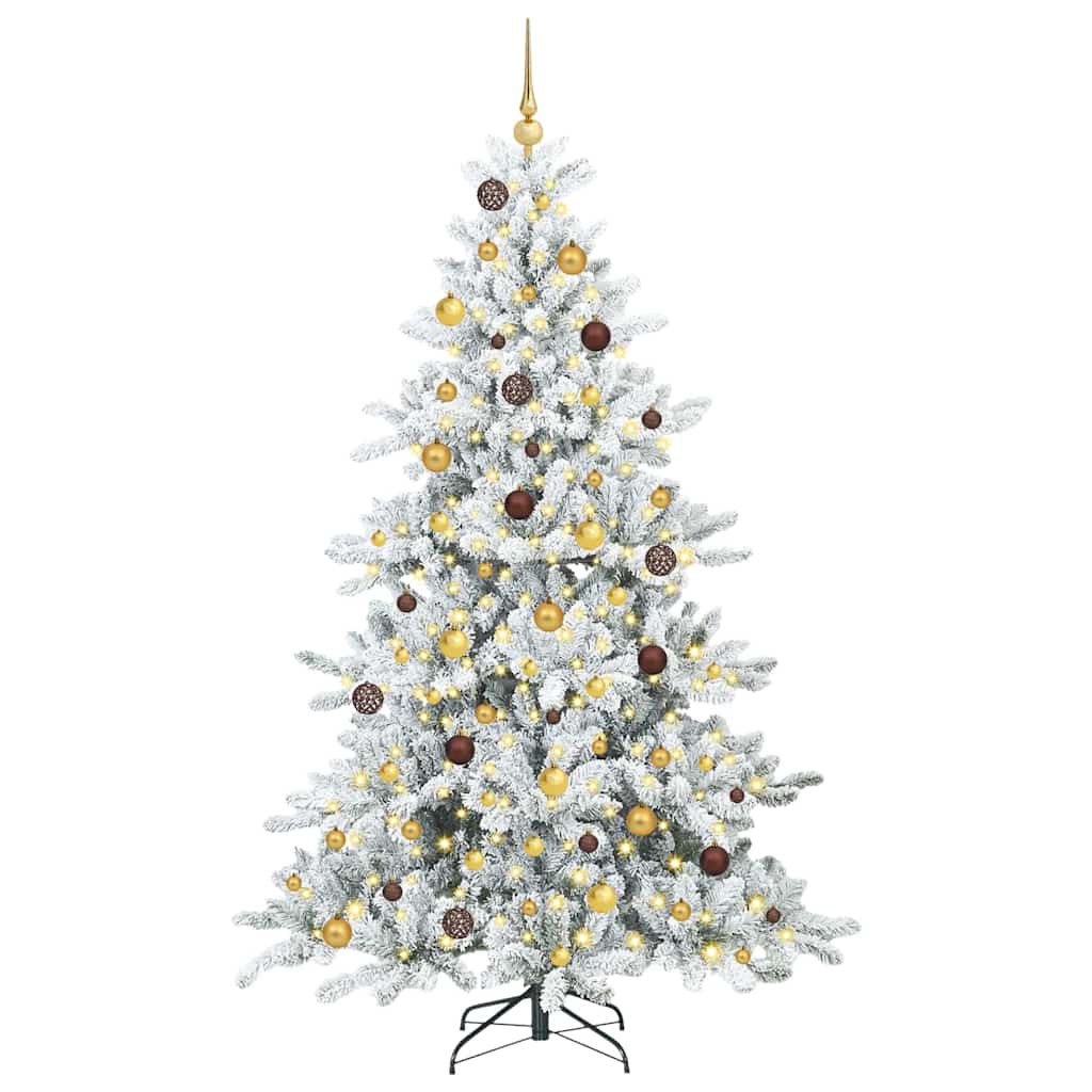 Sapin de Noël Artificiel à Branches Articulées Blanc 210 cm