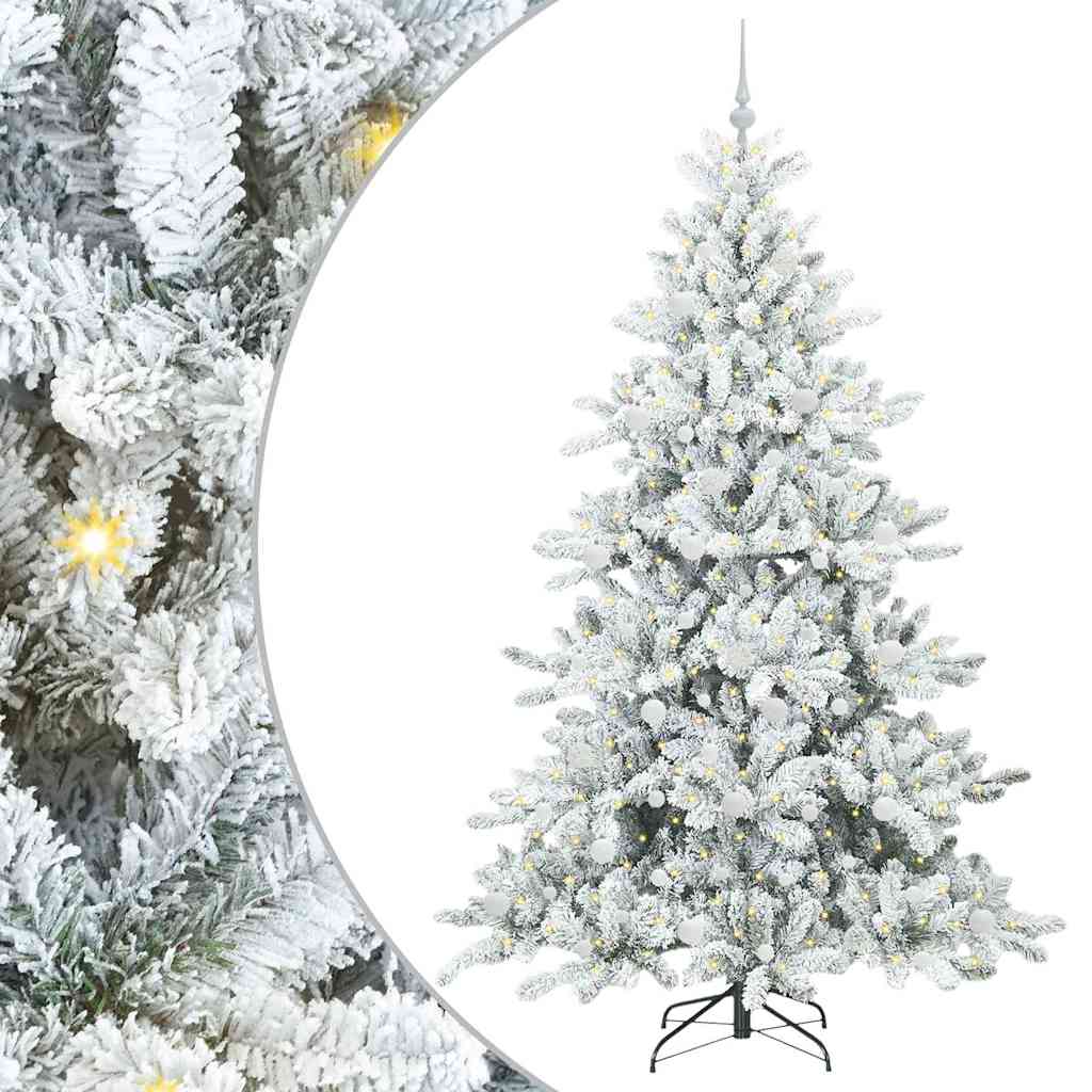 Sapin de Noël Artificiel à Branches Articulées Blanc 210 cm PVC - XIOS
