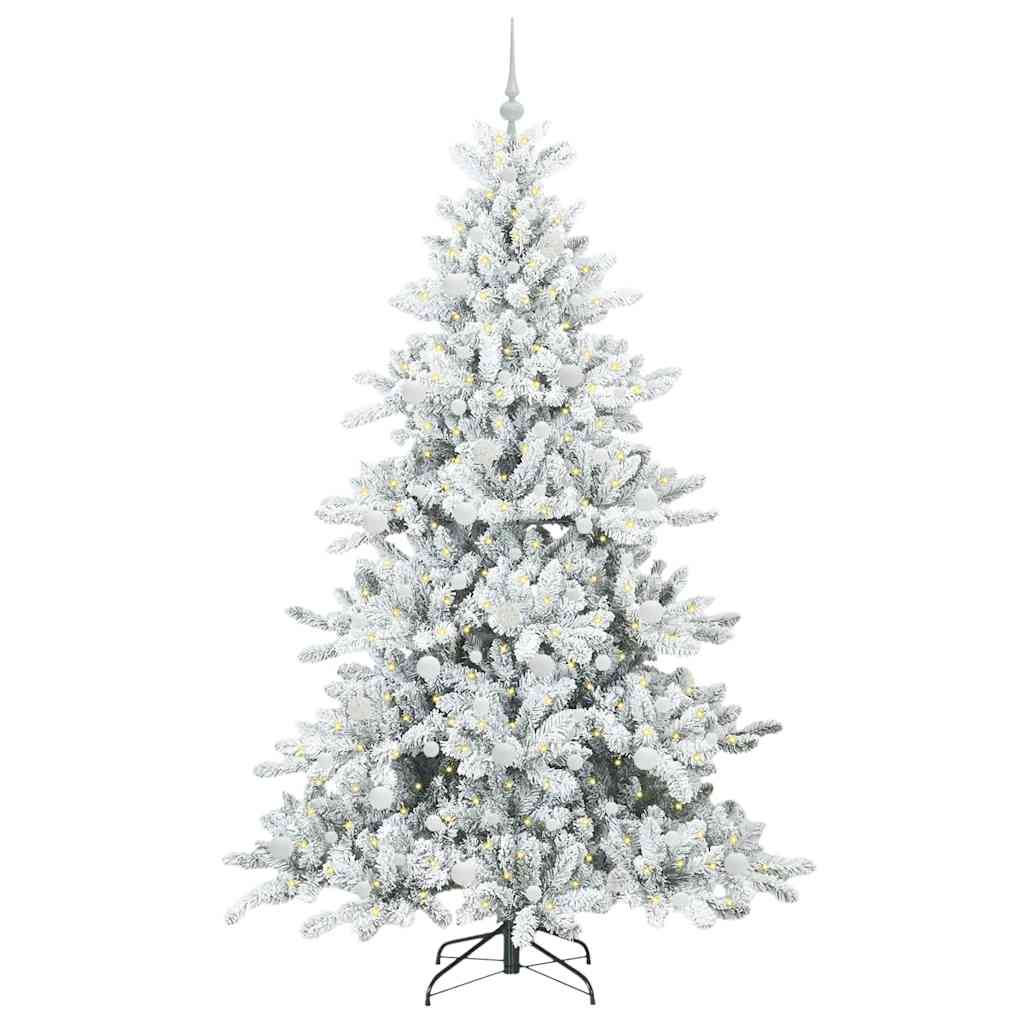 Sapin de Noël Artificiel à Branches Articulées Blanc 210 cm PVC - XIOS