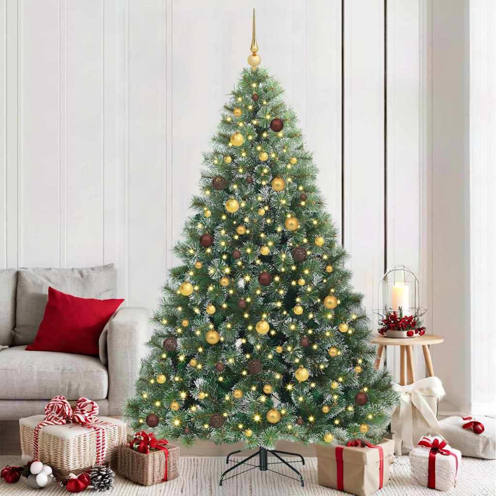 Sapin de Noël artificiel avec 300 LED Vert 210 cm PE et PVC