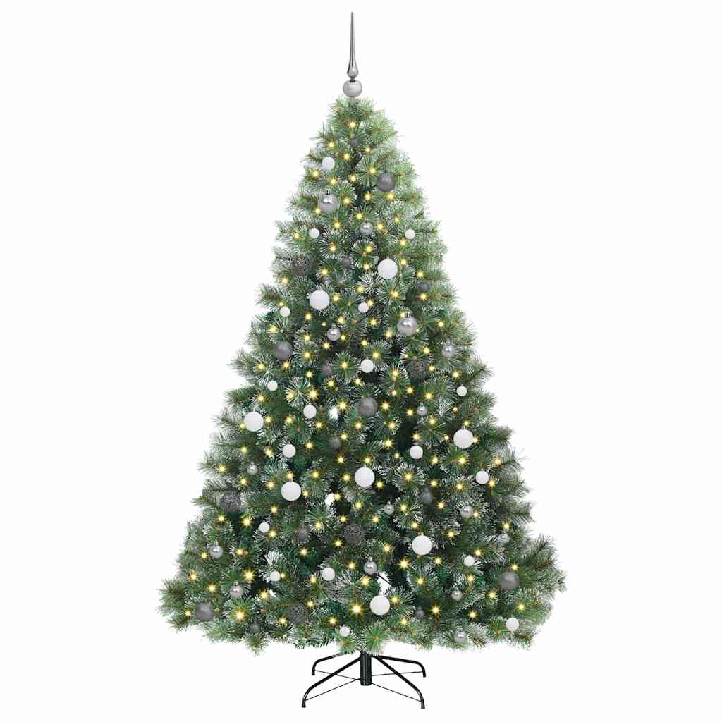 Sapin de Noël artificiel avec 300 LED Vert 210 cm PE et PVC