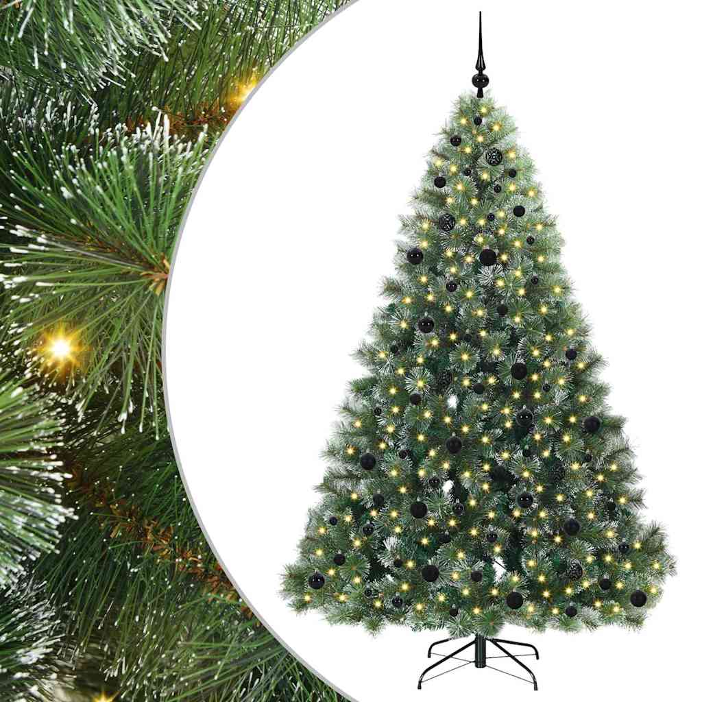 Sapin de Noël artificiel avec 300 LED Vert 210 cm PE et PVC - XIOS