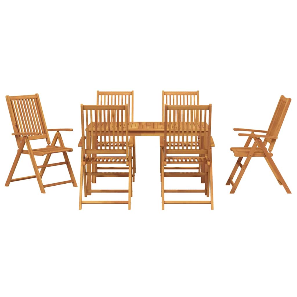 Ensemble de salle à manger pour jardin Pliable 7 pcs Marron - XIOS