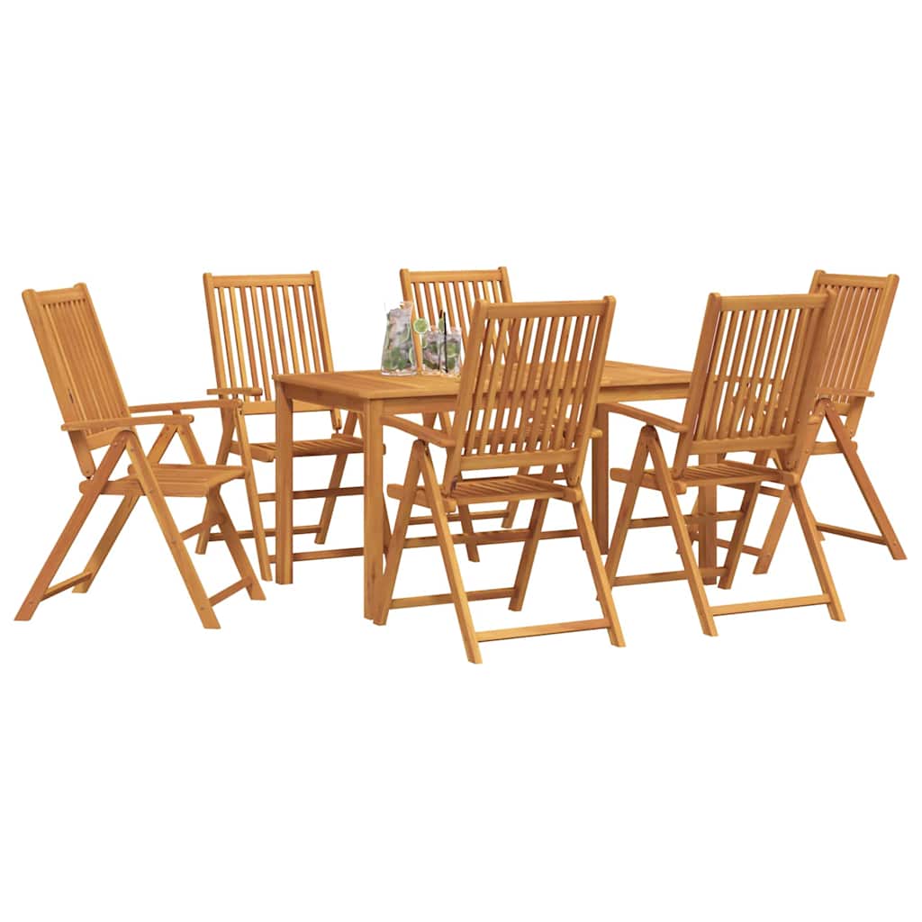Ensemble de salle à manger pour jardin Pliable 7 pcs Marron - XIOS