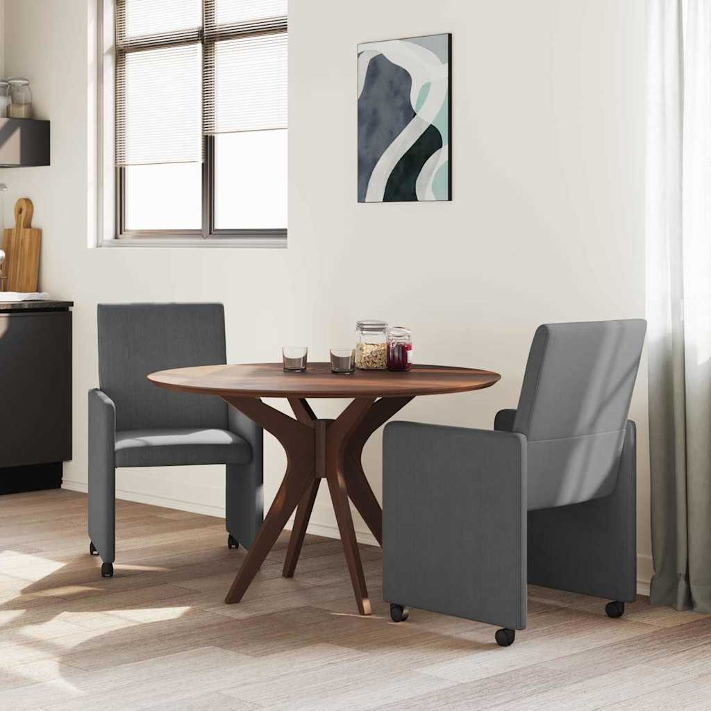 Chaises de Salle à Manger avec Roues 2 pcs Gris foncé - XIOS