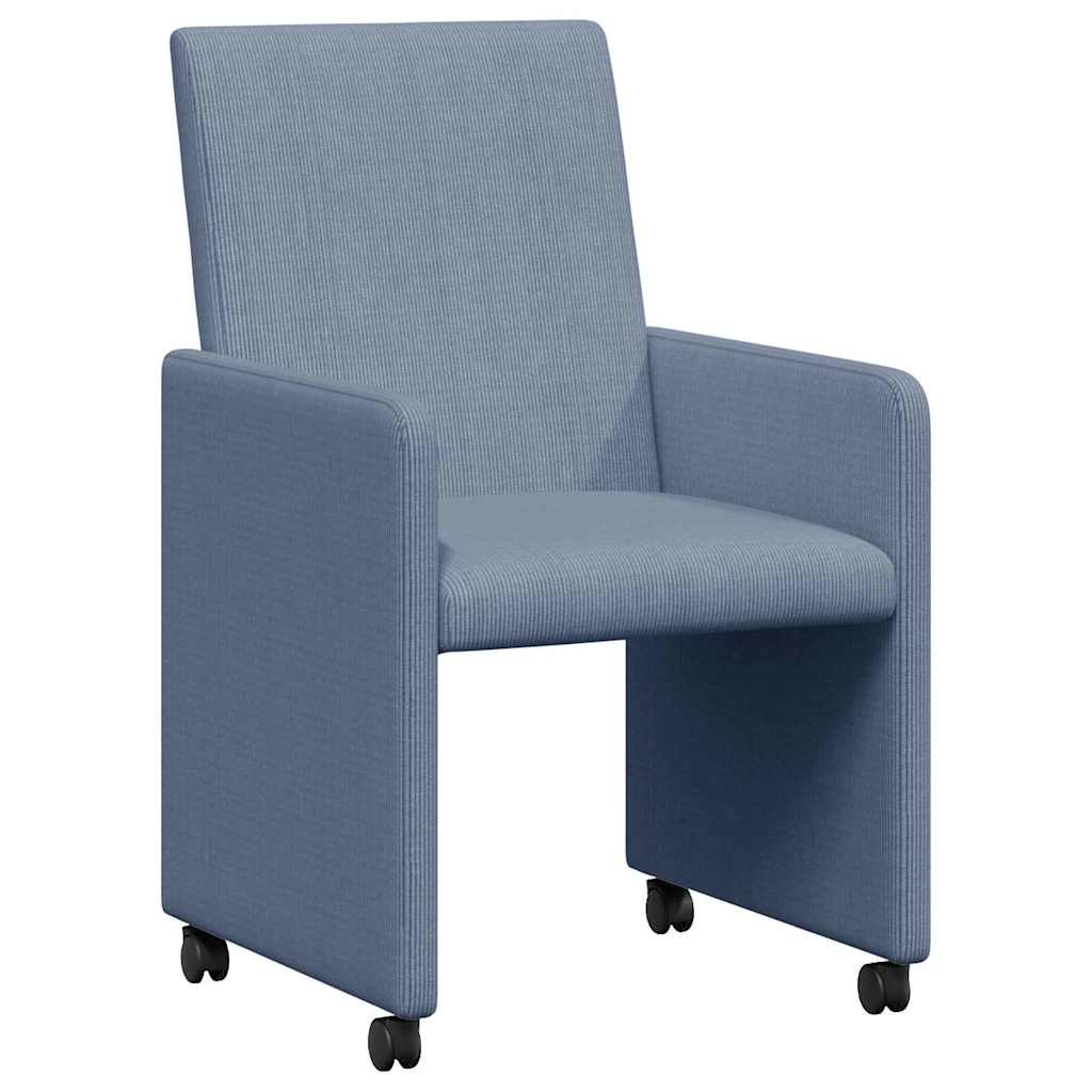 Chaises de Salle à Manger avec Roues 2 pcs Bleu 57 x 66 x 94 cm - XIOS
