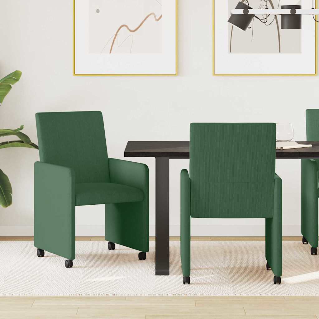 Chaises de Salle à Manger avec Roues 2 pcs Vert gris - XIOS