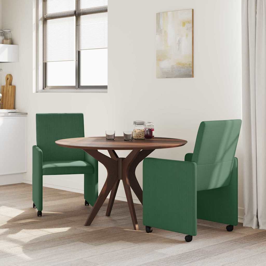 Chaises de Salle à Manger avec Roues 2 pcs Vert gris - XIOS