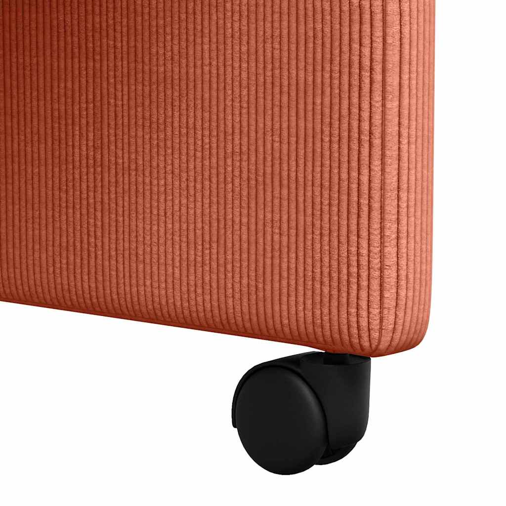 Chaises de Salle à Manger avec Roues 2 pcs Rouge orange - XIOS