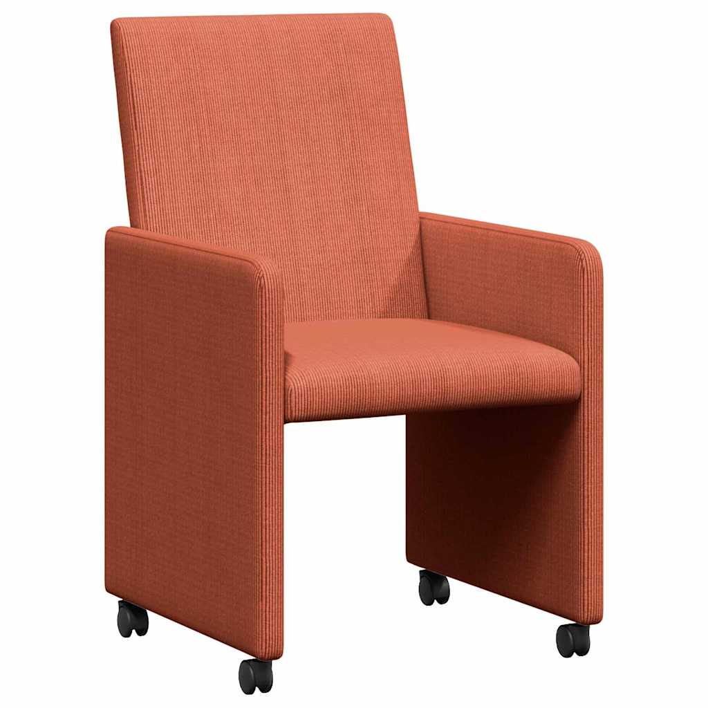 Chaises de Salle à Manger avec Roues 2 pcs Rouge orange - XIOS