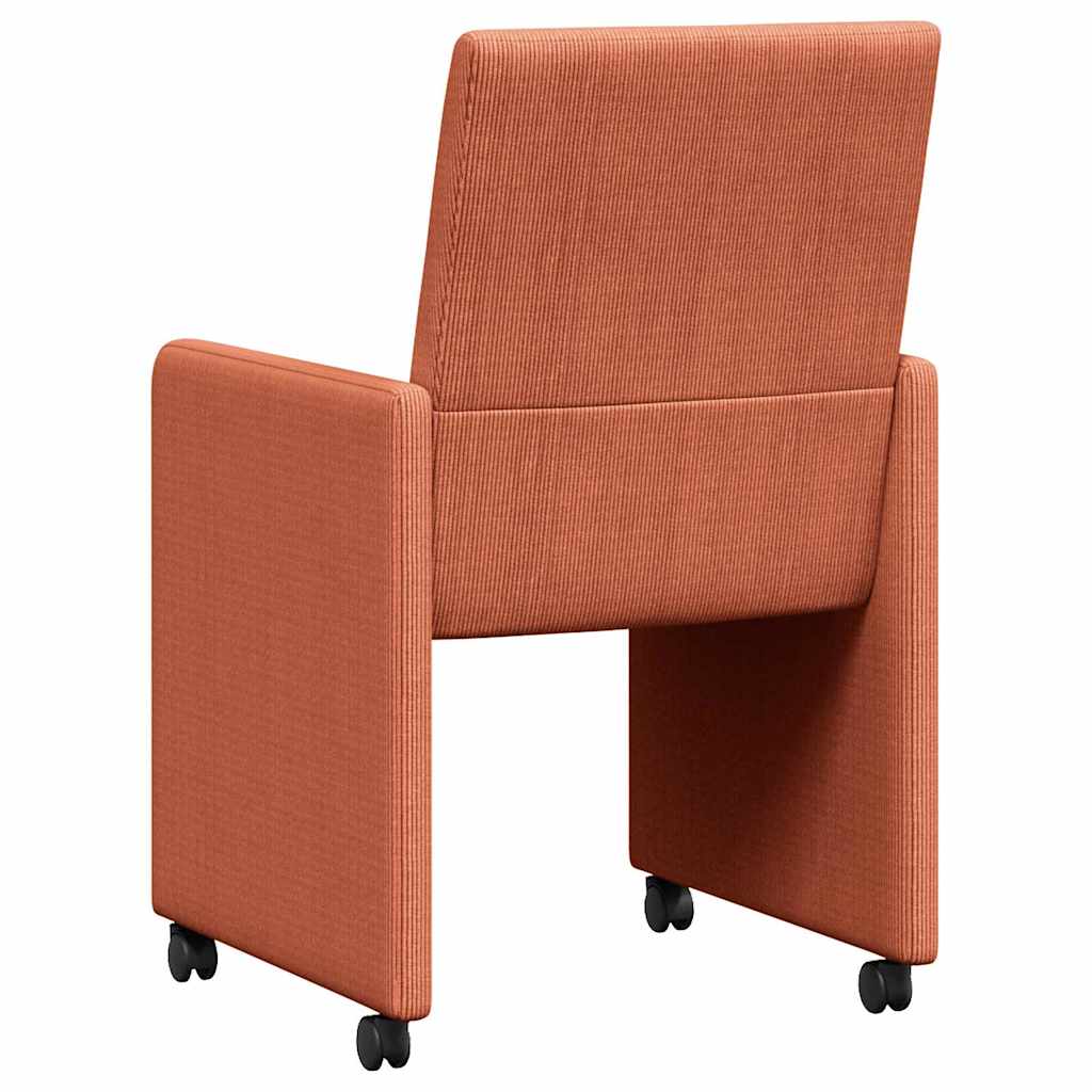 Chaises de Salle à Manger avec Roues 2 pcs Rouge orange - XIOS