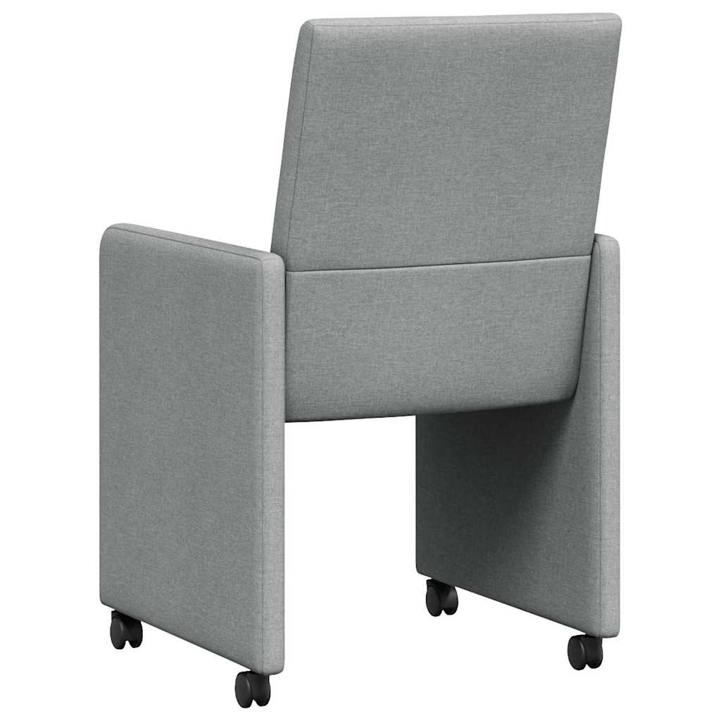 Chaises de Salle à Manger avec Roues 2 pcs Gris clair - XIOS
