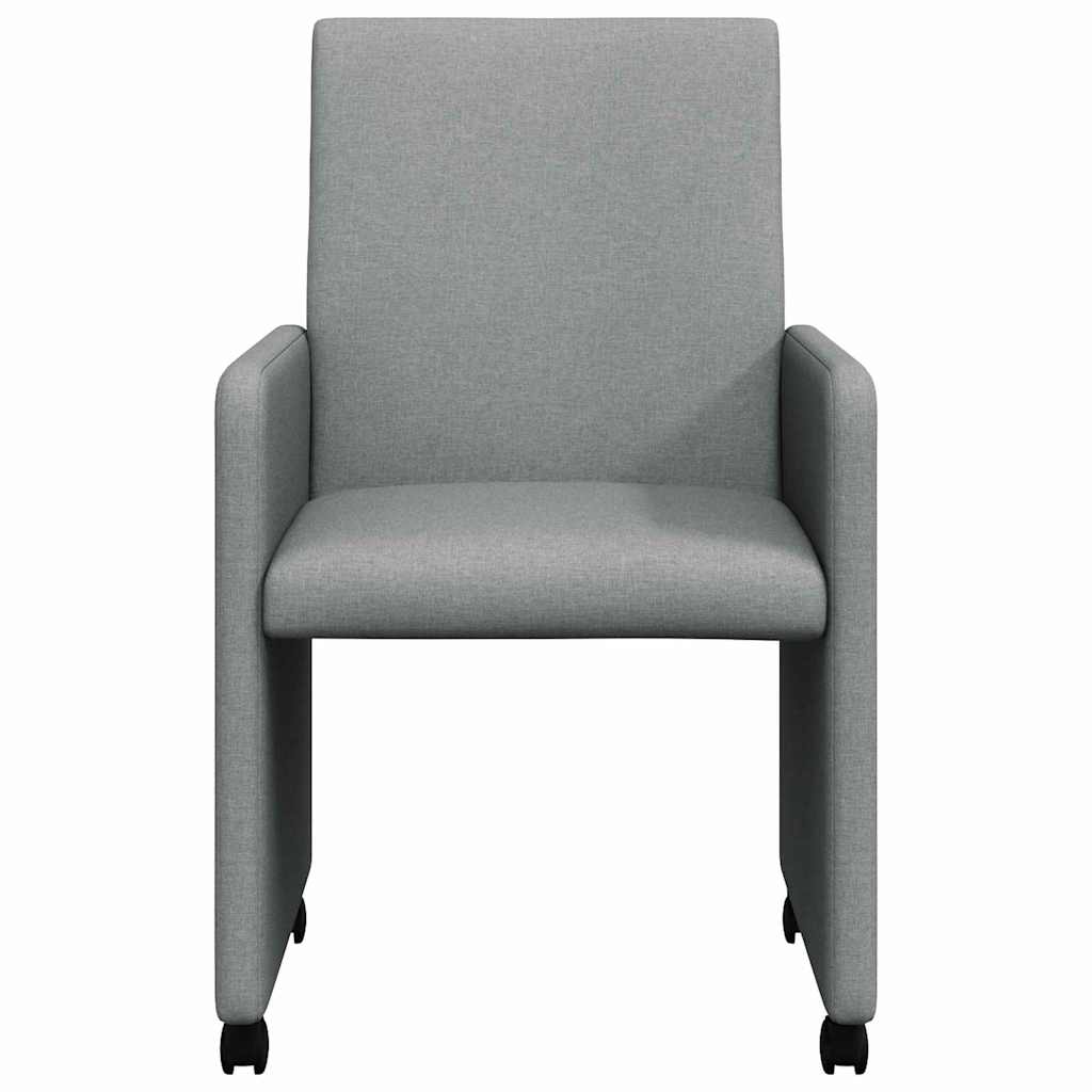 Chaises de Salle à Manger avec Roues 2 pcs Gris clair - XIOS