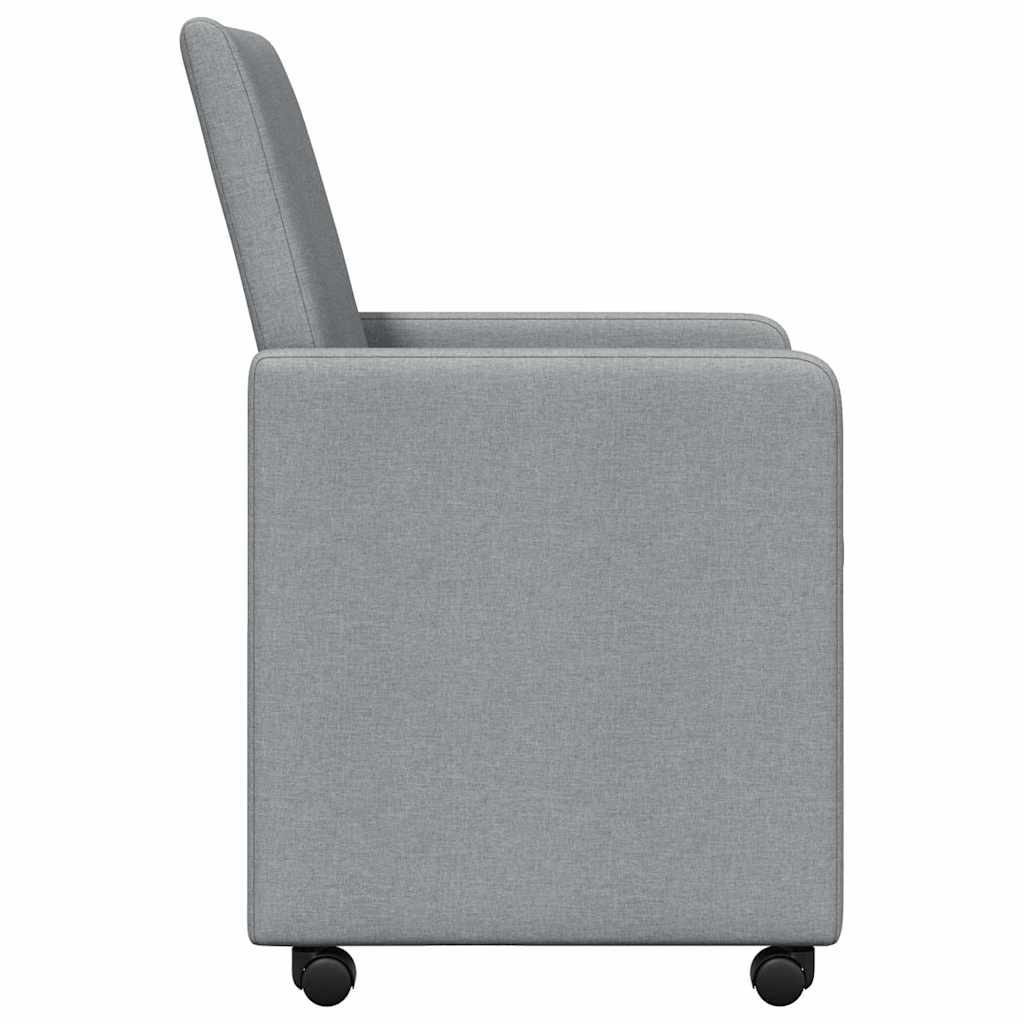 Chaises de Salle à Manger avec Roues 2 pcs Gris clair - XIOS