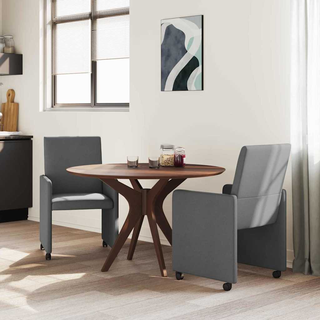Chaises de Salle à Manger avec Roues 2 pcs Gris foncé - XIOS