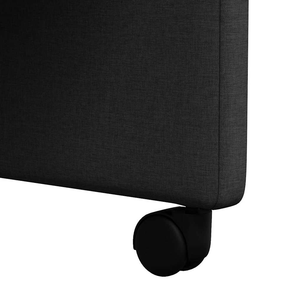 Chaises de Salle à Manger avec Roues 2 pcs Noir 57 x 66 x 94 cm - XIOS