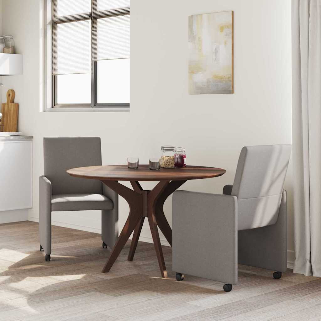 Chaises de Salle à Manger avec Roues avec des roues 2 pcs Taupe - XIOS