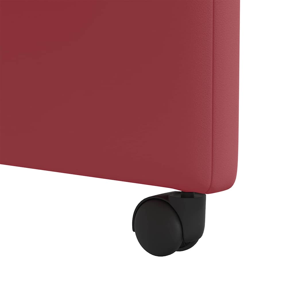 Chaises de Salle à Manger avec Roues 2 pcs Rouge bordeaux - XIOS