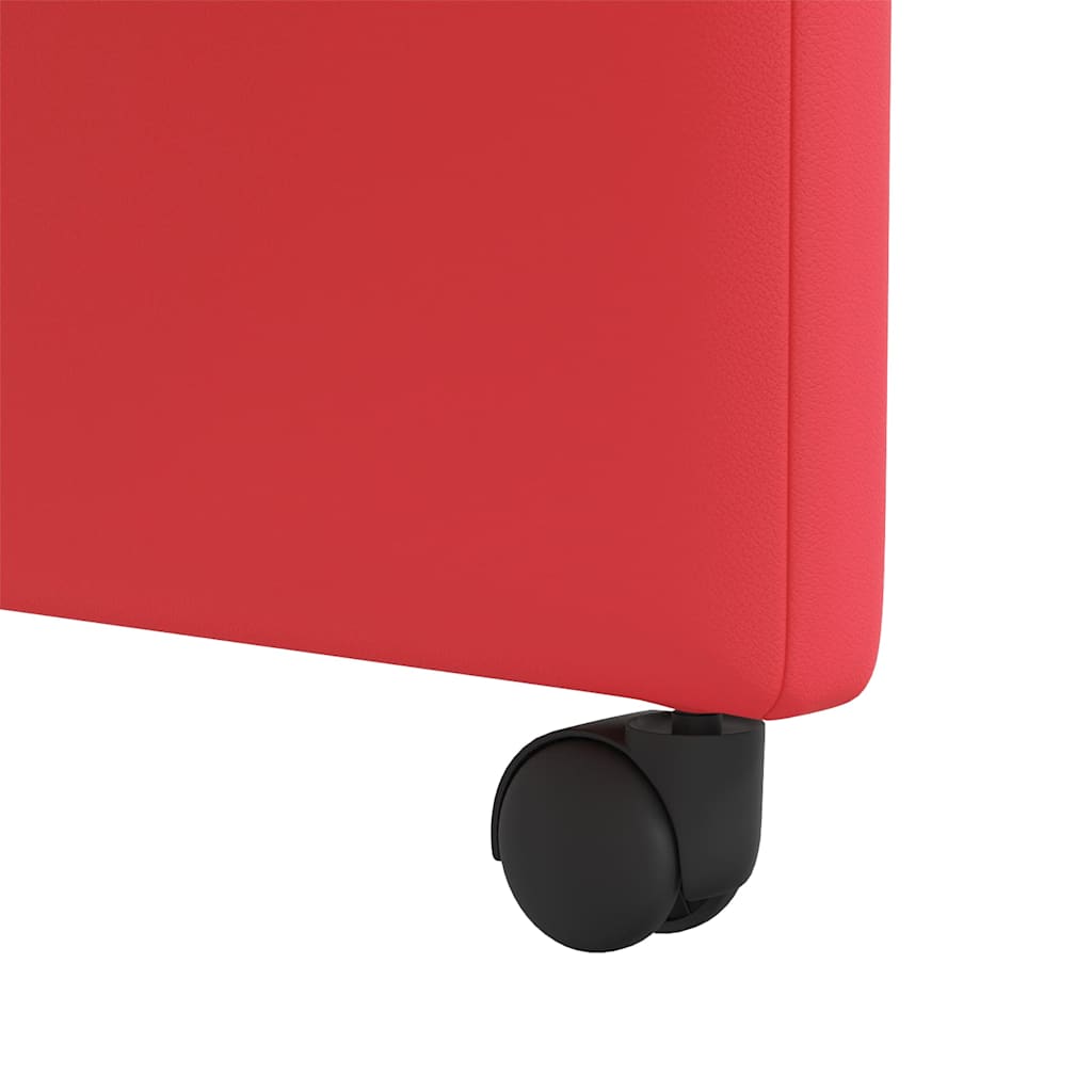 Chaises de Salle à Manger avec Roues avec des roues 2 pcs Rouge - XIOS