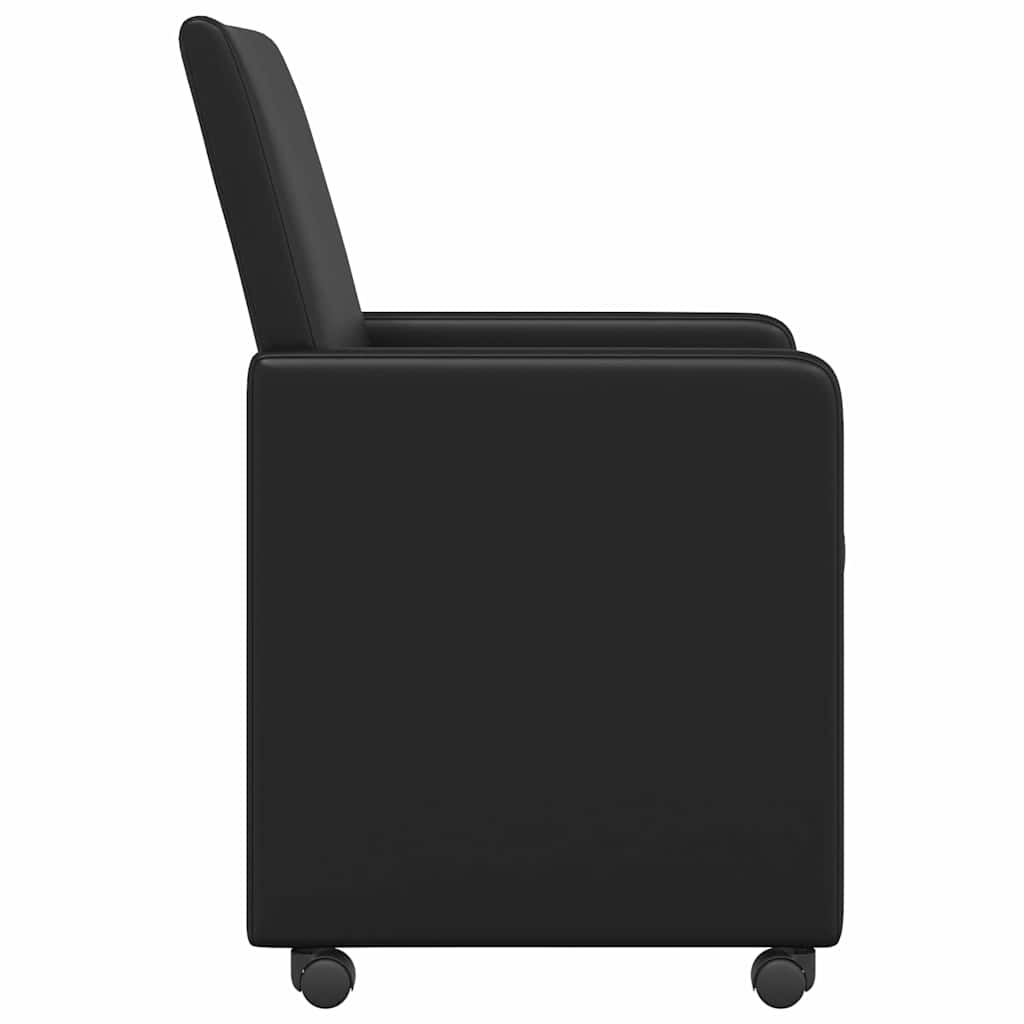 Chaises de Salle à Manger avec Roues 2 pcs Noir 57 x 66 x 94 cm - XIOS
