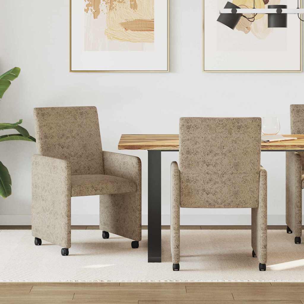 Chaises de Salle à Manger avec Roues 2 pcs Gris clair - XIOS