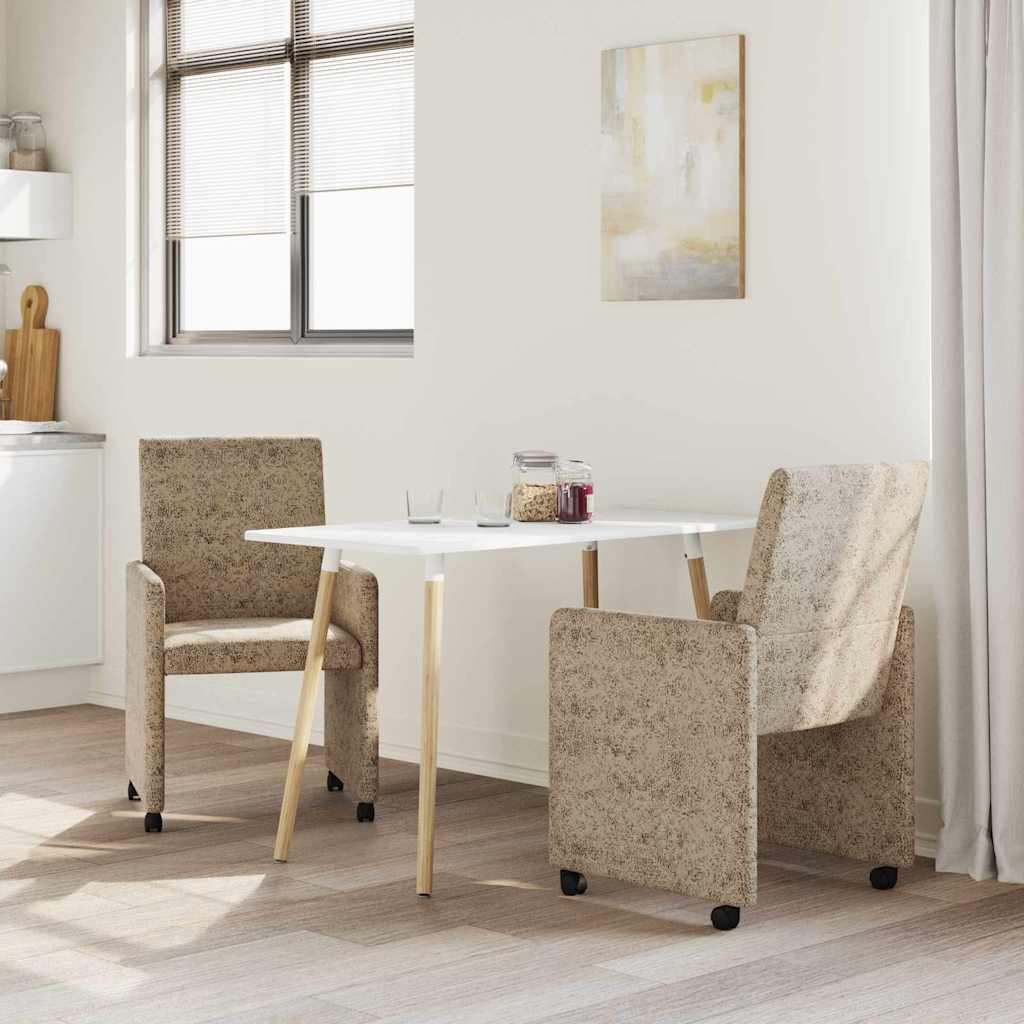 Chaises de Salle à Manger avec Roues 2 pcs Gris clair - XIOS