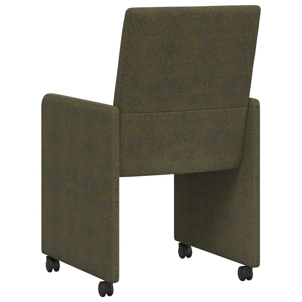 Chaises de Salle à Manger avec Roues 2 pcs Vert armée - XIOS