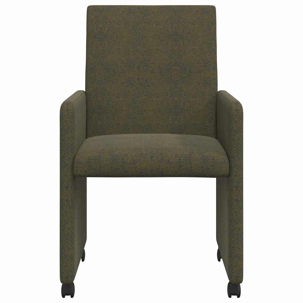 Chaises de Salle à Manger avec Roues 2 pcs Vert armée - XIOS