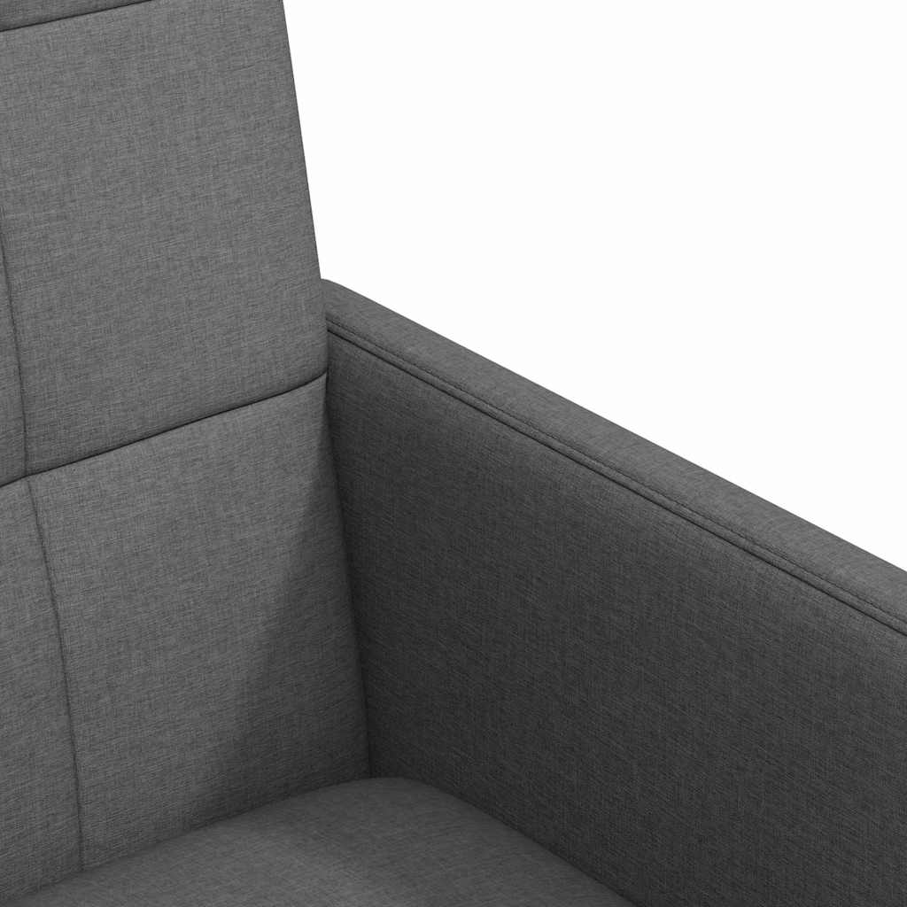Chaises de Salle à Manger avec Roues 2 pcs Gris foncé tissu - XIOS