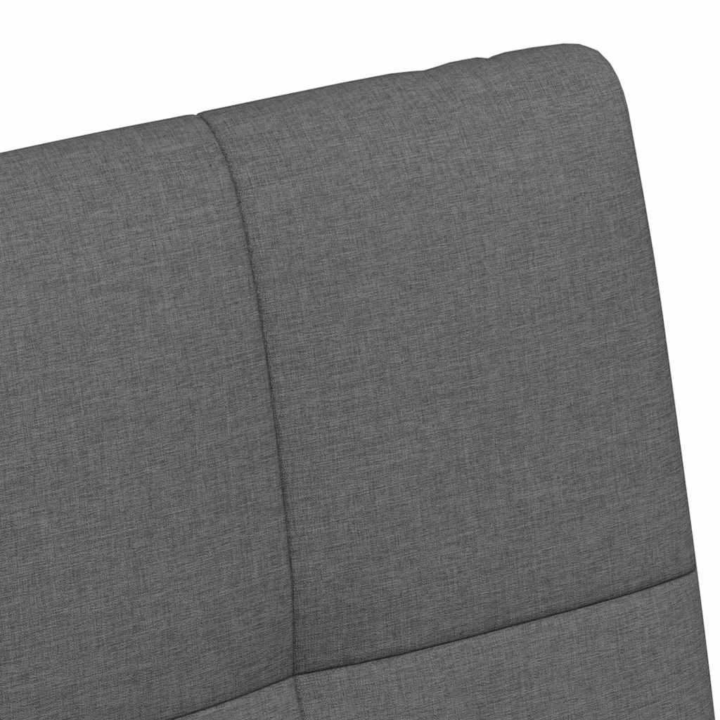 Chaises de Salle à Manger avec Roues 2 pcs Gris foncé tissu - XIOS