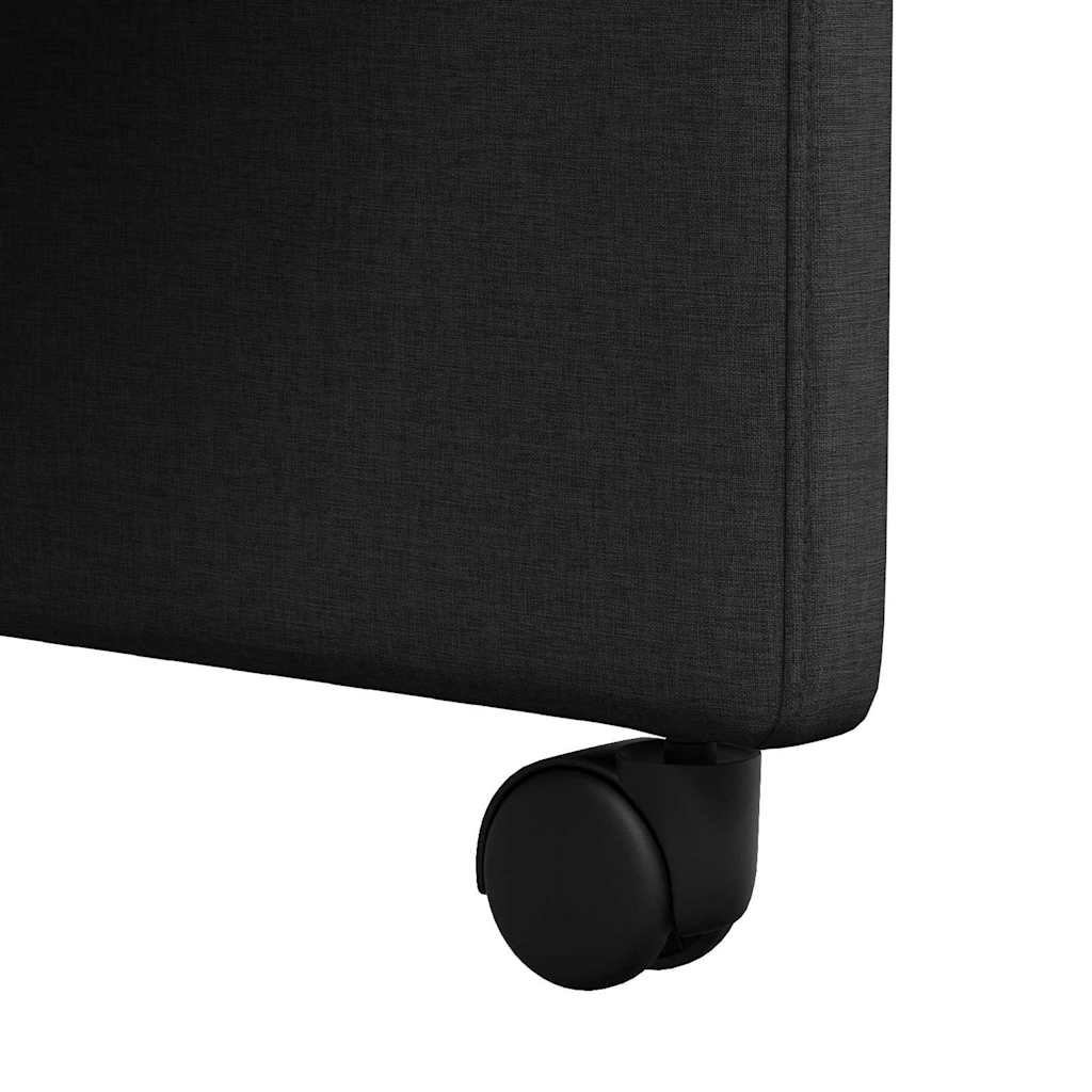 Chaises de Salle à Manger avec Roues 2 pcs Noir 58 x 65 x 94 cm - XIOS