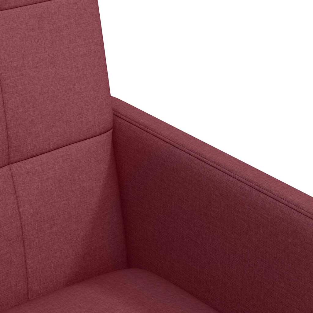 Chaises de Salle à Manger avec Roues 2 pcs Bordeaux tissu - XIOS