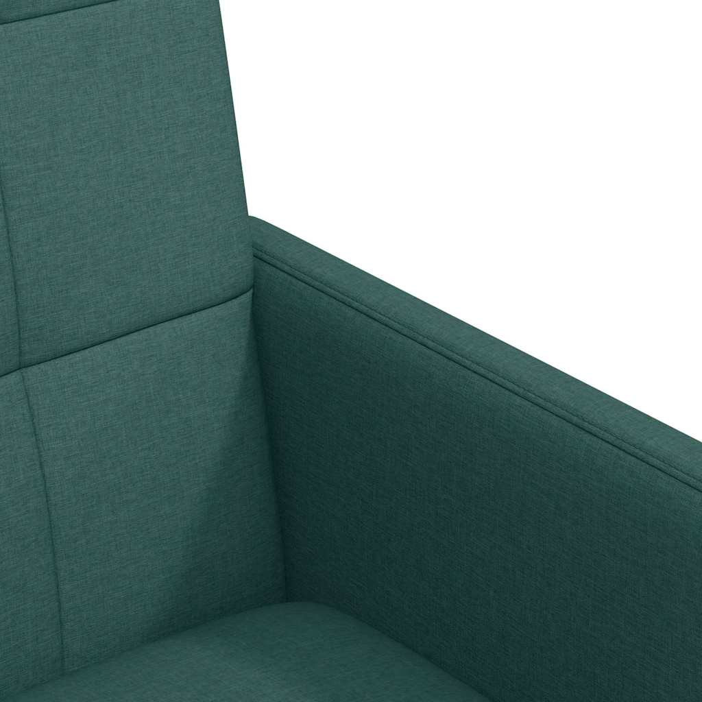 Chaises de Salle à Manger avec Roues 2 pcs Vert foncé tissu - XIOS