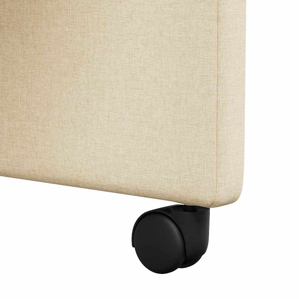 Chaises de Salle à Manger avec Roues 2 pcs Crème tissu - XIOS