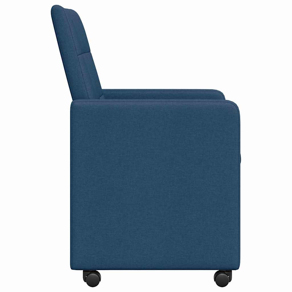 Chaises de Salle à Manger avec Roues 2 pcs Bleu 58 x 65 x 94 cm - XIOS