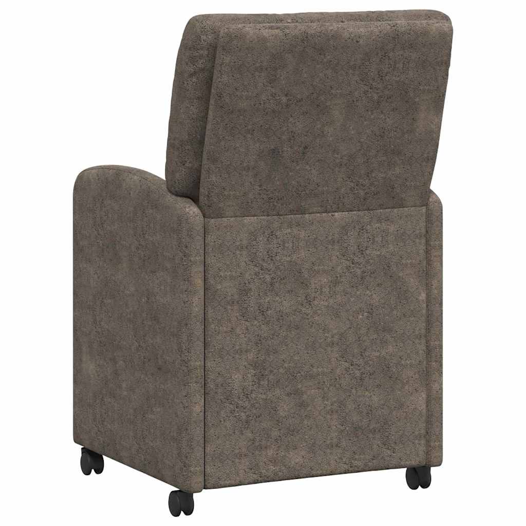 Chaises de Salle à Manger avec Roues 2 pcs Gris foncé - XIOS