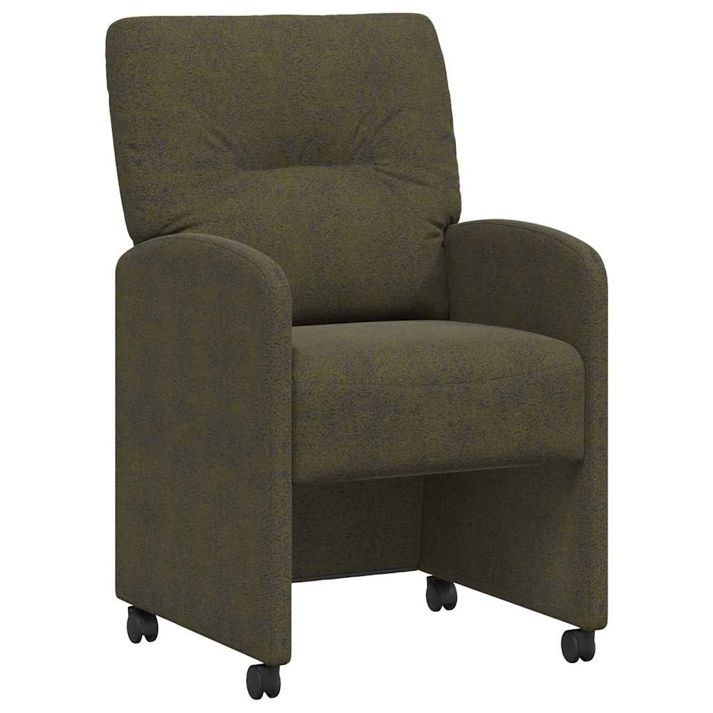 Chaises de Salle à Manger avec Roues 2 pcs Vert armée - XIOS